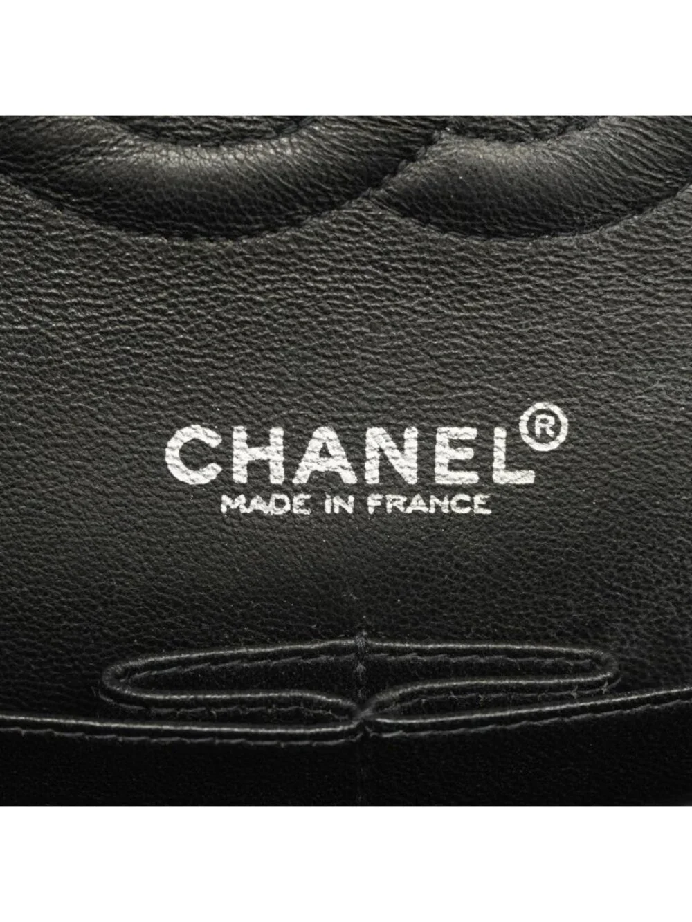 Chanel Shoulder Bag Quilted Caviar Leather Black Silver
